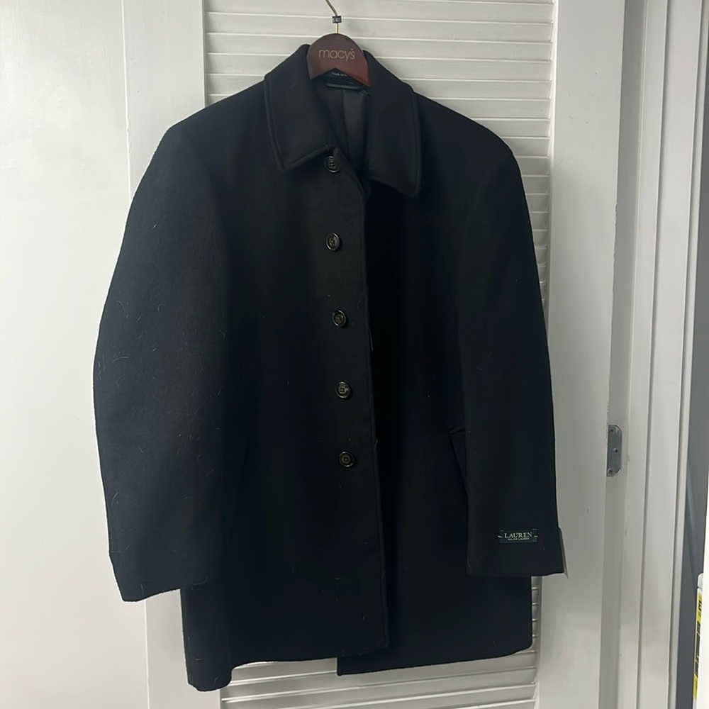 Men’s black Lauren by Ralph Lauren overcoat new with tags NWT